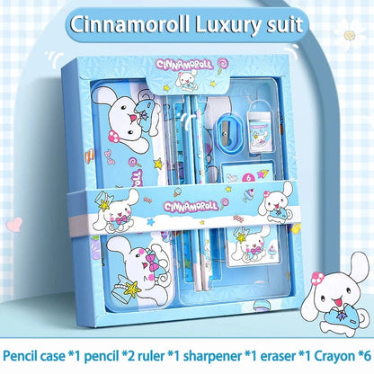 Sanrio Kuromi Melody Cinnamoroll Stationery Gift Box Girls Primary School 12-Piece School Supplies for Children Kawaii New Hot ALPENZO