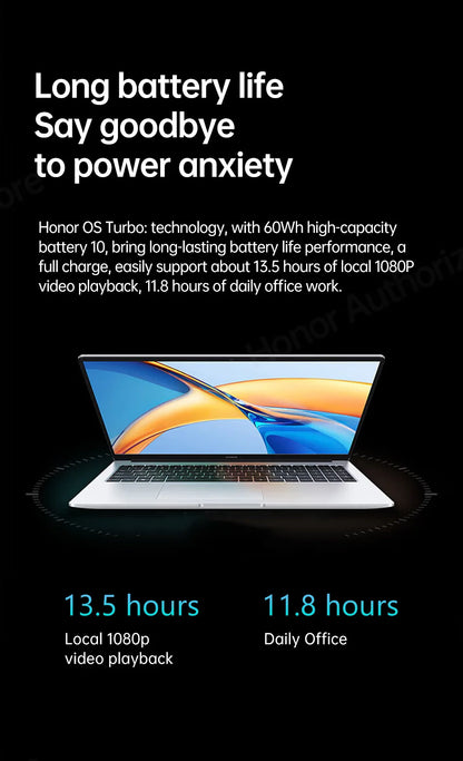 Honor Laptop X16 2024, Ryzen 5 7640HS,16GB 512GB,AMD Radeon 760M, 16 Inch, IPS 45%NTSC 60Hz, Win11 - ALPENZO