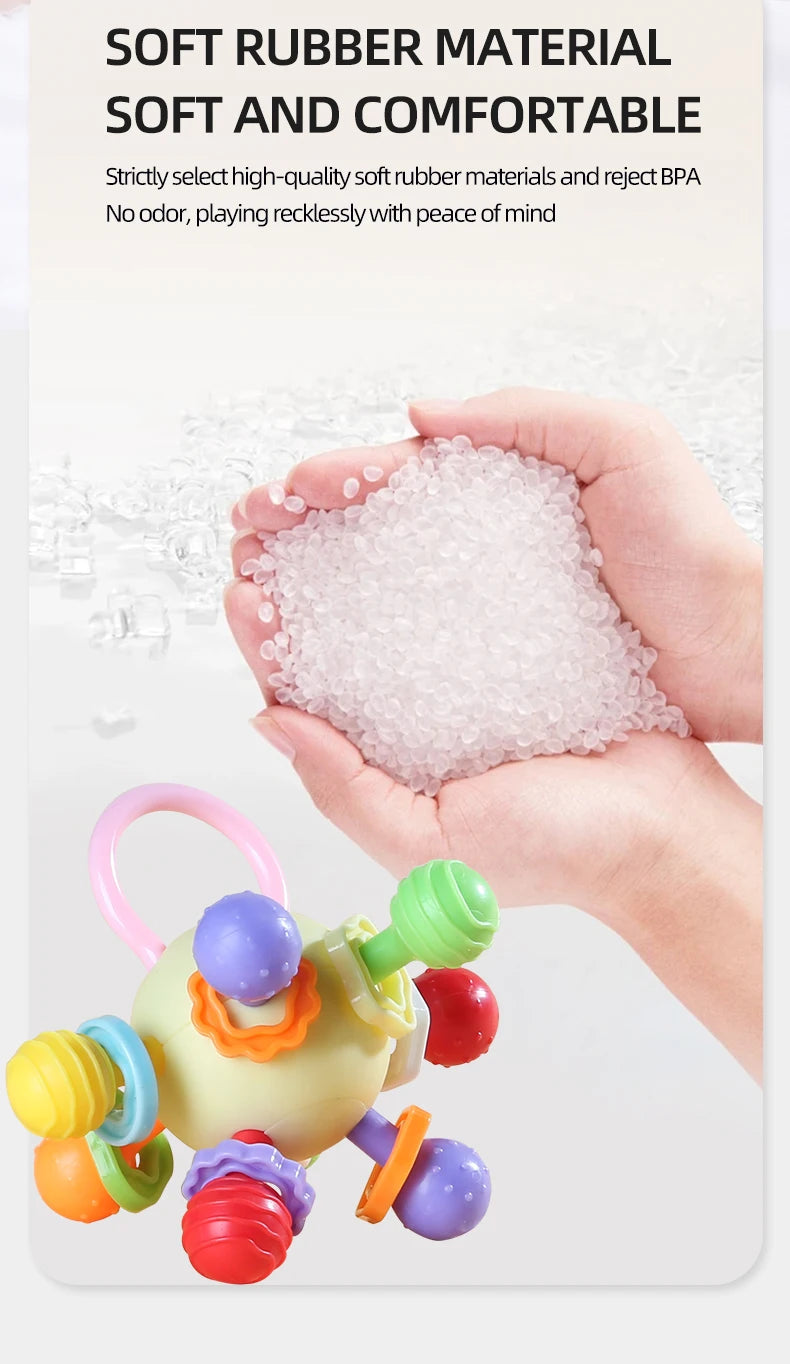 Soft Hand Grasping Ball Baby Toy Xingdun Ball Birthday Gift for 0-3 Year Old Babies ALPENZO