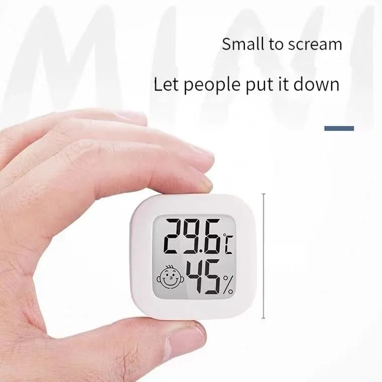 Humidity sensor, indoor thermometer, hygrometer, temperature and humidity monitor, with LCD display screen, displaying Celsius t - ALPENZO