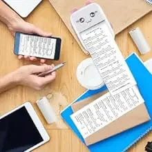 Thermal Printer Paper Rolls for Mini 10 Rolls 2.2in x 19ft  Pocket Printer White Colors Sticky Receipt Paper Rolls POS Papers ALPENZO