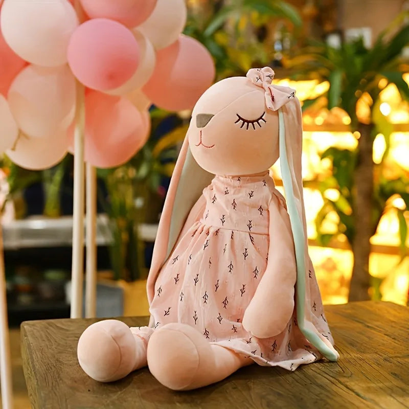1pc Cute Bunny Plush Toy, Soft Polyester Non-Woven Fabric, Lightweight Stuffed Animal Toys, Children Easter Gift ALPENZO
