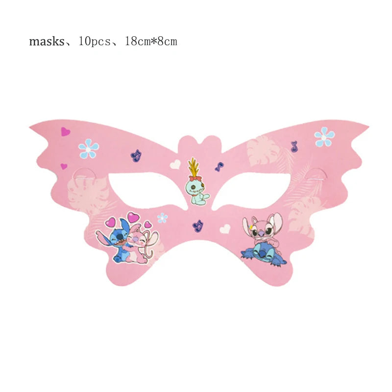 Disney Pink Lilo&Stitch Birthday Party Decorations Disposable Plate Angel Balloon Baby Shower Girls Birthday Party Supplies ALPENZO