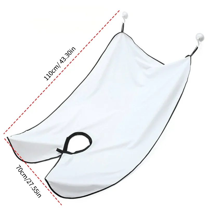 Shaving Apron for Men, Beard Catcher Cape, Hair Trimming Bib for Shaver & Barber, Easy Clean Face & Beard Hair Catcher