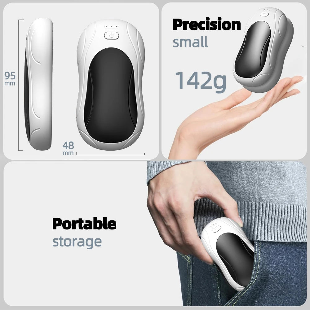 2Pack Magnetic Rechargeable Hand Warmers with 3 Heat Settings Pocket-Sized Light Sleek Stylish for Winter Outdoor/Skiing 2025NEW ALPENZO