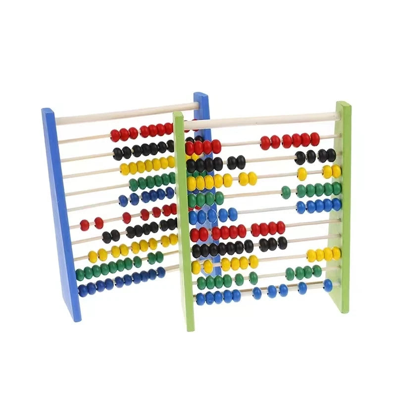 Montessori Teaching Aids Abacus Rack Children's Early Education Colorful Calculation Rack Ten Wooden Toys Back To School Gift ALPENZO
