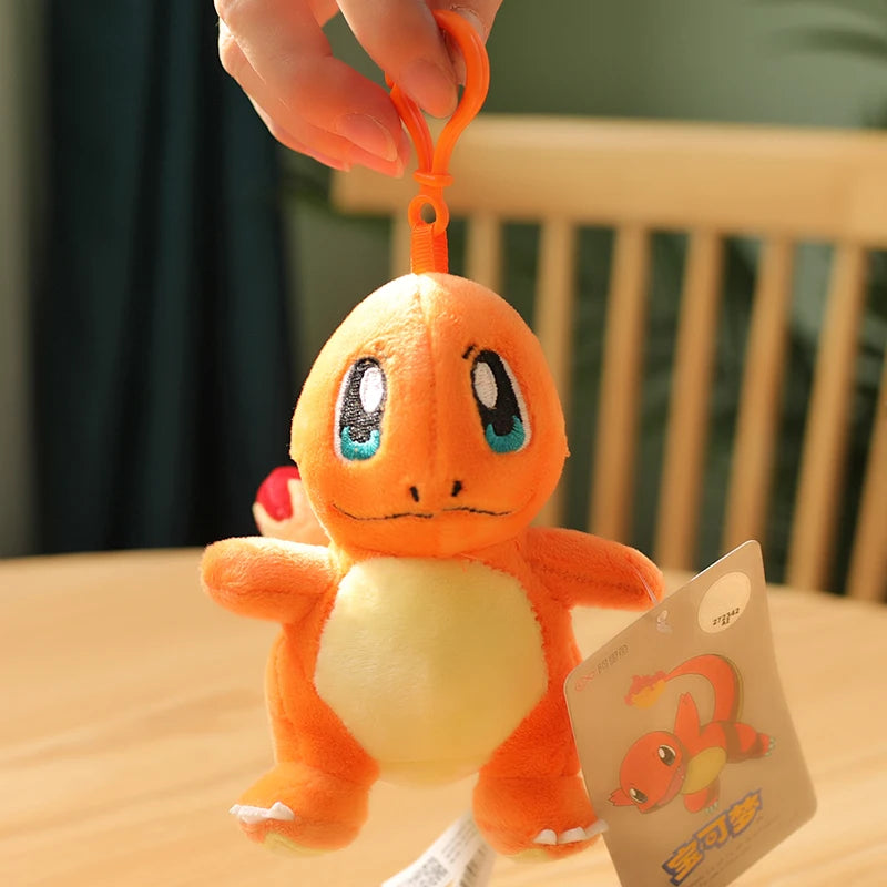 Clearance_Original Pokemon Plush Keychain Cartoon Toys Pikachu Charmander Psyduck Squirtle Snorlax Wobbuffet Doll Kids Kawai Toy ALPENZO