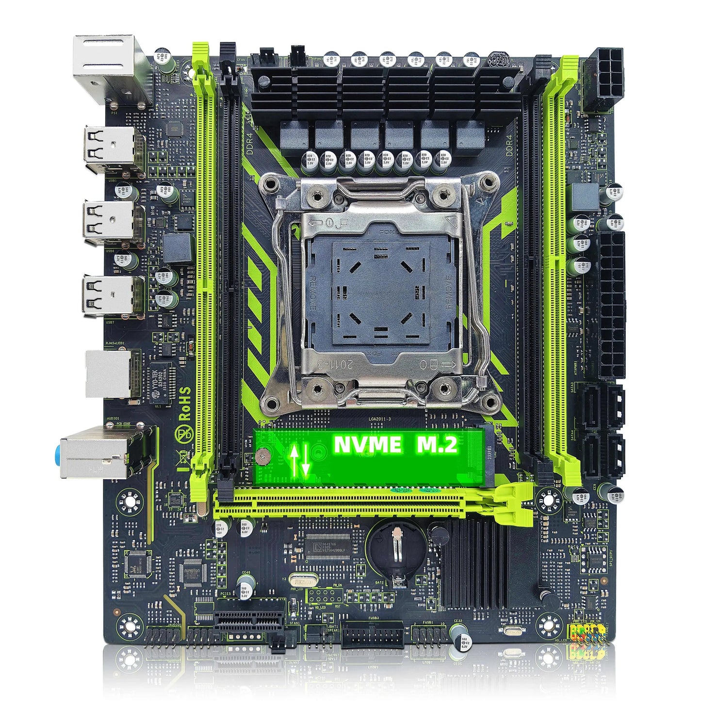 ZSUS X99-8D4 Motherboard Set Kit With LGA2011-3 Xeon E5 2650 V4 CPU DDR4 16GB (1*16GB) 2133MHZ RAM Memory NVME M.2 SATA - ALPENZO