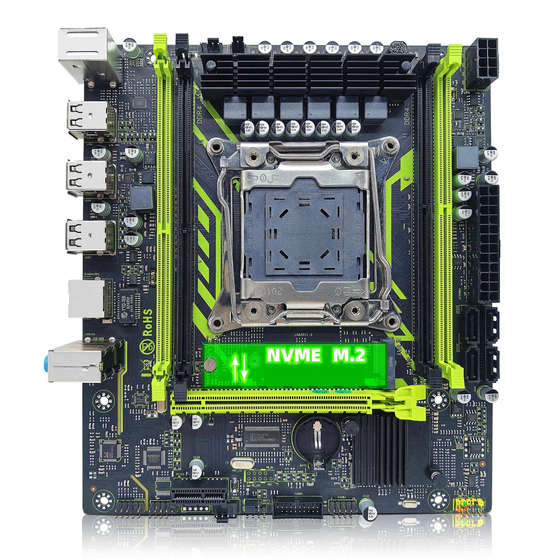 ZSUS X99-8D4 Motherboard Set Kit With LGA2011-3 Xeon E5 2650 V4 CPU DDR4 16GB (1*16GB) 2133MHZ RAM Memory NVME M.2 SATA - ALPENZO