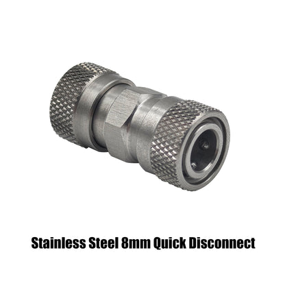 HPA Air Quick Disconnect Male Female Adaptor 8mm Fill Nipple High Pressure 1/8NPT 1/8BSP M10*1 M8*1 Stainless Steel