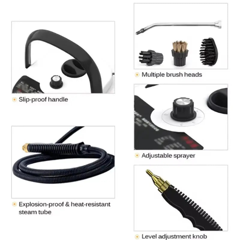 Handheld steam pressure washer Portable sofa Kitchen floor high temperature autumn and winter essential 1500W - ALPENZO