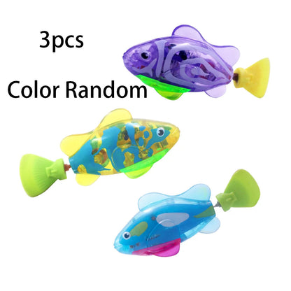 Baby Shower Luminous Induction Electric Fish Playing in Water Toy, Simulated Electronic Fish for Luminous Swimming ALPENZO