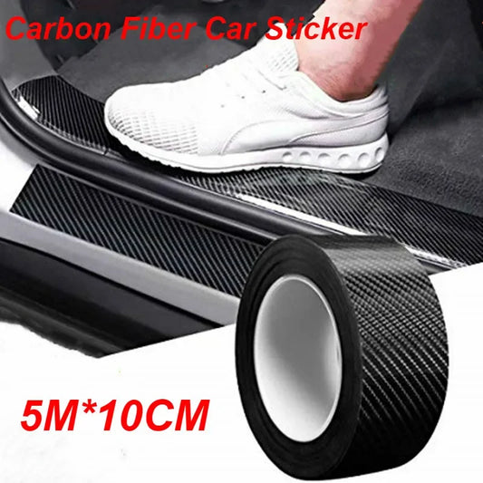 1PC Carbon Fiber Car Sticker Pasting Protective Strip Car Sill Rearview Mirror Anti Scratch Tape Waterproof Protective Film - ALPENZO