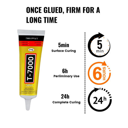 1/2pcs 15/50/110ML T7000 Black Cellphone Tablet Repair Battery Cover LCD Frame Adhesive T-7000 Electronic Components Glue ALPENZO