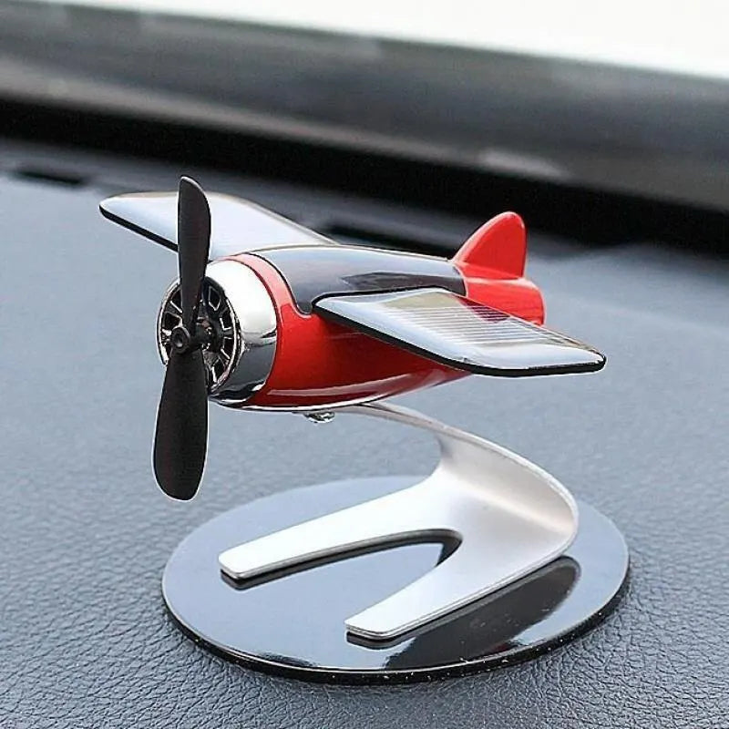 Solar Airplane Creative Men's Car Decoration Car Interior Accessories Desktop Ornament Gift For Woman, Man, Car Enthusiast ALPENZO