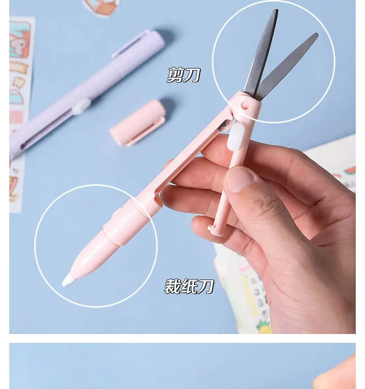 Mini Colorful Folding Scissors , Hand Tent Cutting, Mini Engraving Knife, Scissors, Paper Trimming Utility Knife ALPENZO
