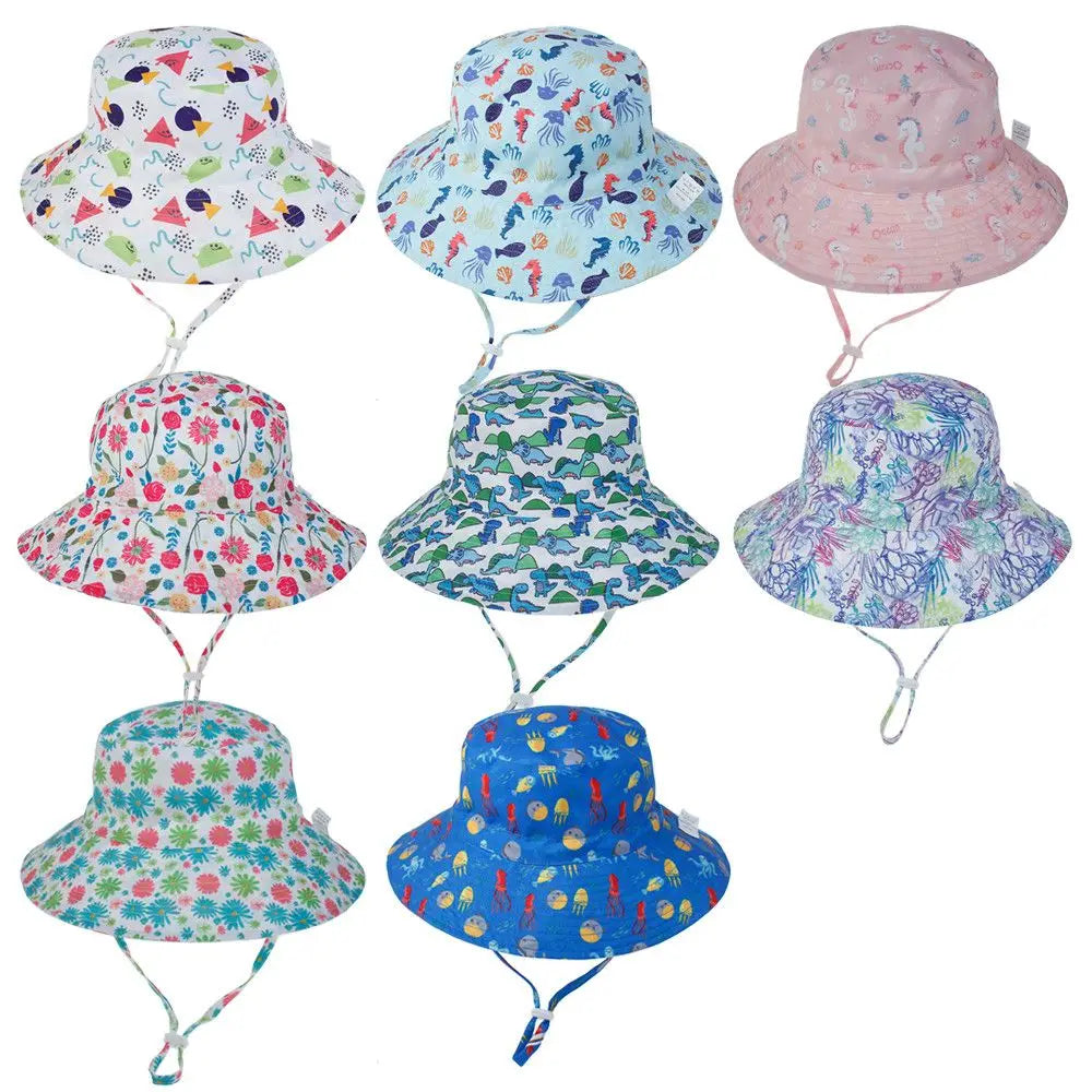 Outdoor Beach Hat Summer Baby Sun Hat for Girls Boys Kids Bucket Cap 0-8 Years ALPENZO