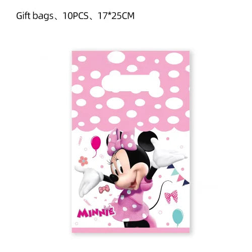 Minnie Mouse Party Decoration Disposable Tableware Minnie Cup Plate Balloon For Girls Baby Bath Birthday Party Supplies ALPENZO