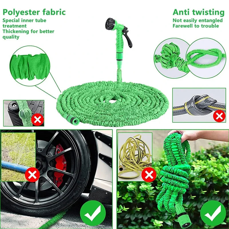 High Pressure Car Wash Water Gun Household Plastic Telescopic Hose Set Car Garden Garden Shower Hose - ALPENZO