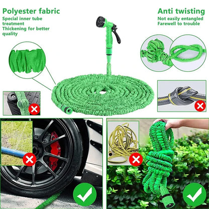 High Pressure Car Wash Water Gun Household Plastic Telescopic Hose Set Car Garden Garden Shower Hose - ALPENZO