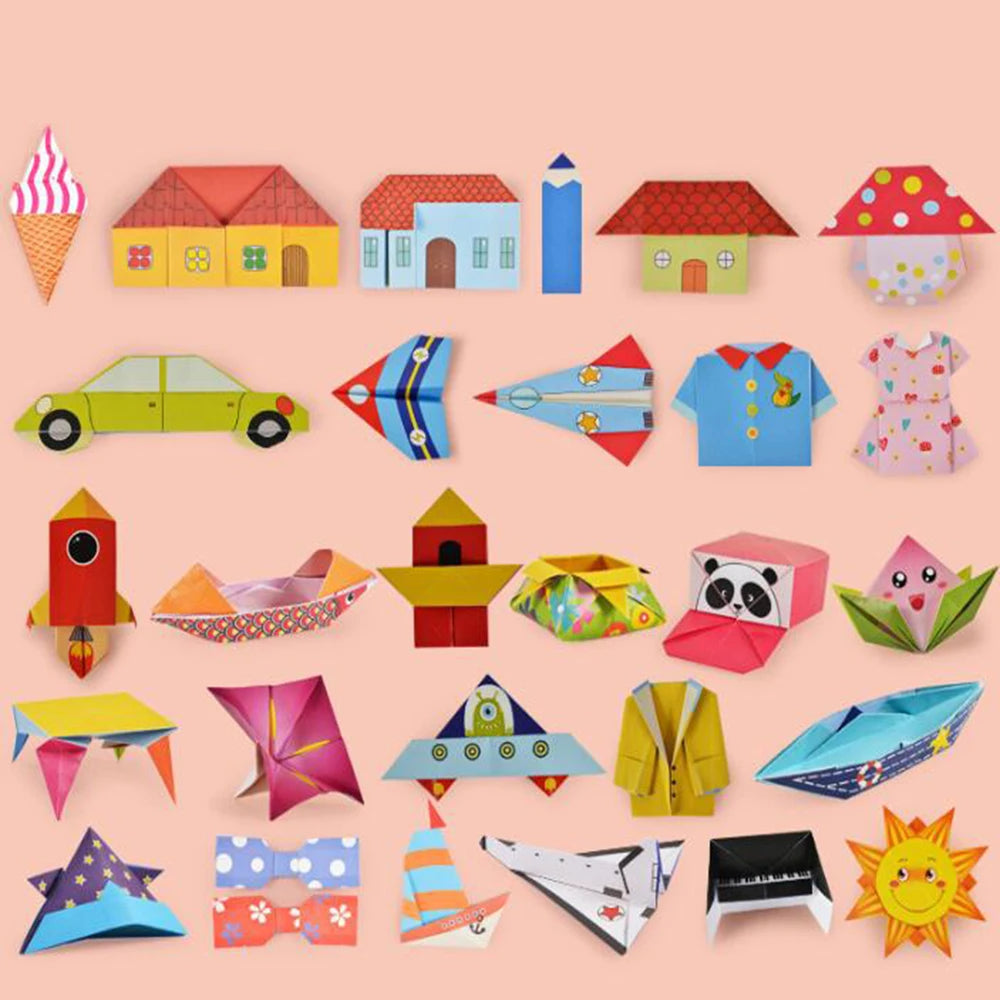 Kids Montessori DIY Craft Toys Cartoon Animal Origami Handcraft Paper Art Learning Educational Toys for Boys Girls Gift ALPENZO