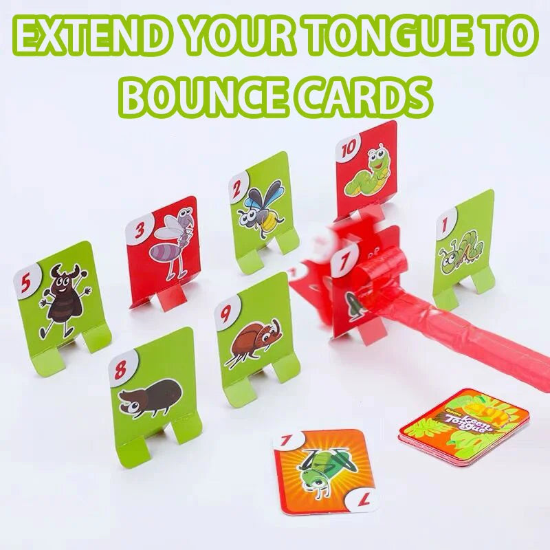 Frog Lizard Mask Wagging Tongue Lick Cards Board Games for Children Family Party Toys Antistress Funny Desktop Puzzle Game Toys ALPENZO