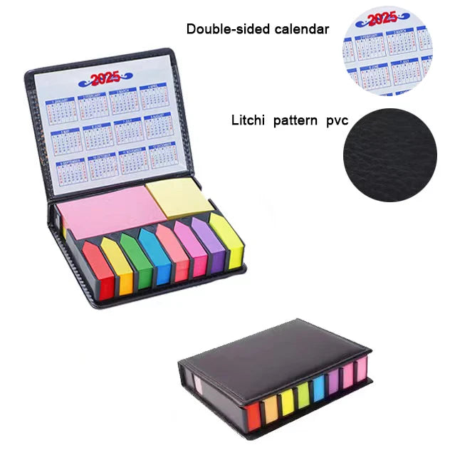 1 Set of Colorful Convenience Stickers Organization Multi-Color Stickers Set Leather Packaging Box Calendar 2025 and More ALPENZO