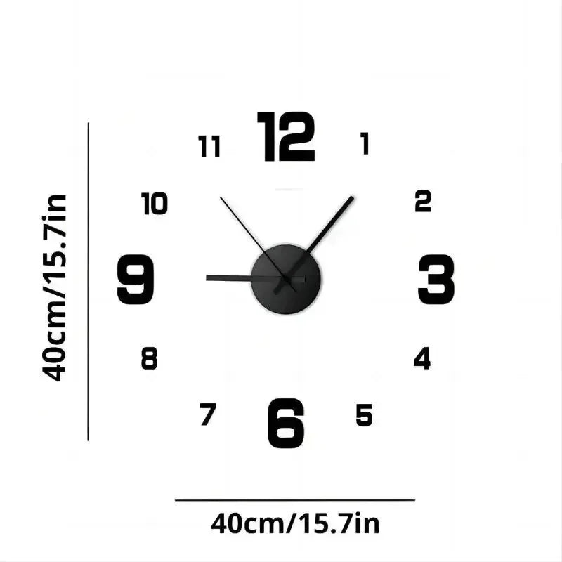 Modern Home Creative Frameless DIY Wall Decoration Wall Decoration Silent Clock Living Room Office Bedroom Wall Decoration Art - ALPENZO