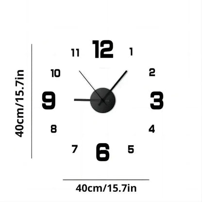 Modern Home Creative Frameless DIY Wall Decoration Wall Decoration Silent Clock Living Room Office Bedroom Wall Decoration Art - ALPENZO