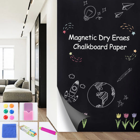 Magnetic Dry Erase Chalkboard Paper Soft Whiteboard Contact Paper Wall Sticker Graffiti Sticker For Work At Home Office/Teaching ALPENZO