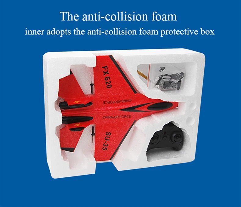 RC Foam Aircraft SU-35 Plane 2.4G Radio Control Glider Remote Control Fighter Plane Glider Airplane Foam Boys Toys for Children ALPENZO