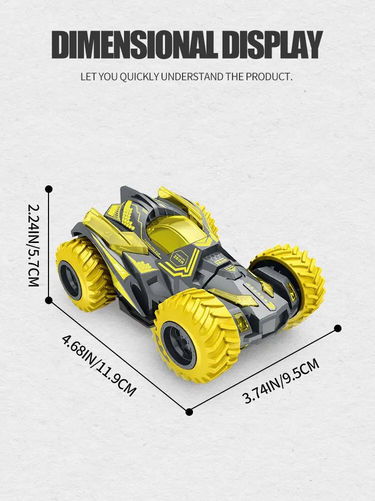 Stunt Spinning Toy Car.Kids Pull Back Car for 3 Year Old Boy Girl and Toddler.Up 360 Upright Rotation Game ALPENZO