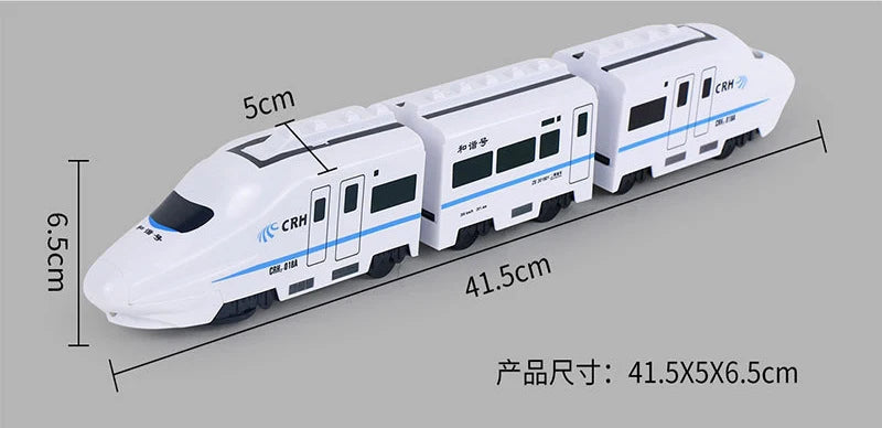 Kids DIY Simulation High Speed Railway Train Toy Car Electric Sound Light Model Train Educational Toys Boys Girls Gift Birthday ALPENZO