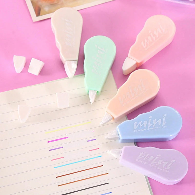 1 Set/6 Piece Cute Kawaii Macaron Correction Tape Altered Tools School Office Corrector Stationery Kids Sweet Novelty Supplies ALPENZO