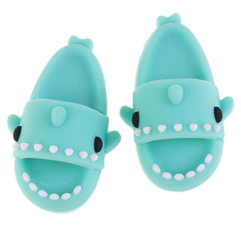 1 Pair For SD Doll For OB11 Doll Slippers Girl Gifts Doll Shoes Dolls Accessories Play House Shark Slippers ALPENZO