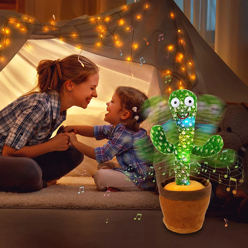 Dancing Cactus 120 Song Speaker Talking Usb Battery Voice Repeat Plush Cactu Dancer Toy Talk Plushie Stuffed Toys For Kids Gift ALPENZO