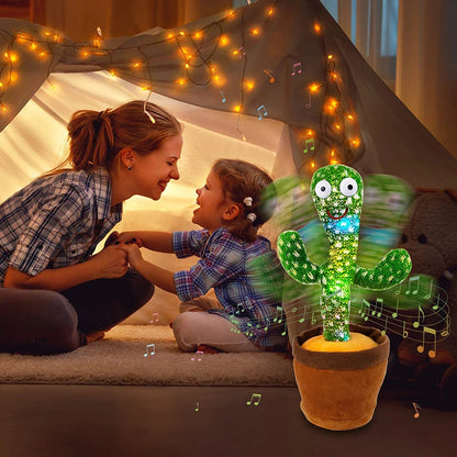 Dancing Cactus 120 Song Speaker Talking Usb Battery Voice Repeat Plush Cactu Dancer Toy Talk Plushie Stuffed Toys For Kids Gift ALPENZO