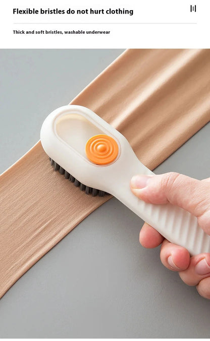 1/2pcs Shoes Brush Automatic Liquid Discharge Multifunction Press Out Shoes Cleaner Soft Bristles Clothes Brushes Cleaning Tool