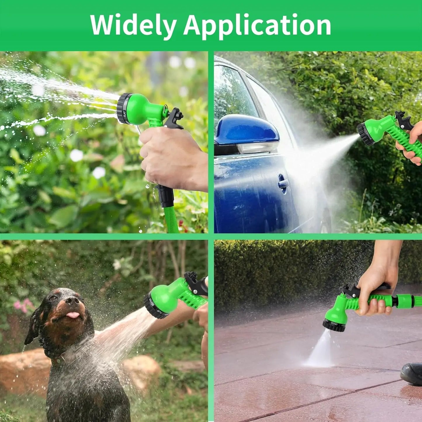 Expandable Magic Hose, High-Pressure Car Wash, 7Water Spraying Functions, Water Gun, Home Garden Watering Hose - ALPENZO