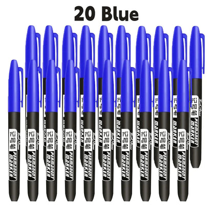 Permanent Marker Pen Drawing Markers Black Blue Red Waterproof Ink Sketch Pens Stationery Art School Supplies For Glass Metal ALPENZO