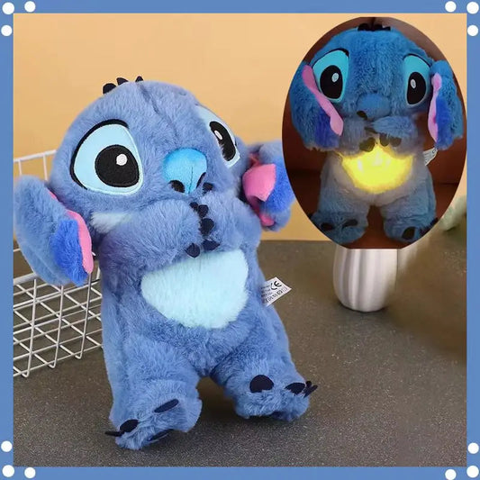 Kawaii Stitch Plush Doll For Baby, Sleeping Companion, Musical Sound Soothing With Air Bag And Light, Breathing Toys Gifts ALPENZO