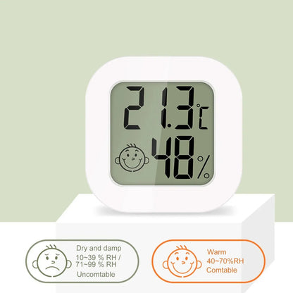 Humidity sensor, indoor thermometer, hygrometer, temperature and humidity monitor, with LCD display screen, displaying Celsius t - ALPENZO