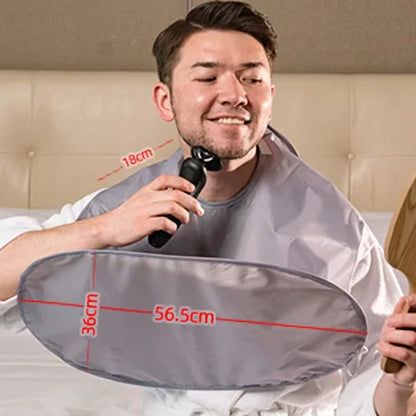 Shaving Apron for Men, Beard Catcher Cape, Hair Trimming Bib for Shaver & Barber, Easy Clean Face & Beard Hair Catcher