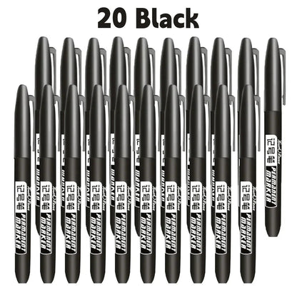 Permanent Marker Pen Drawing Markers Black Blue Red Waterproof Ink Sketch Pens Stationery Art School Supplies For Glass Metal ALPENZO