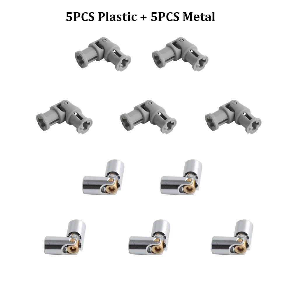 10PCS Plastic Universal Joint Metal Universal Joint 3L MOC Power Functions 61903 Shaft Compatible With Legoeds Bricks ALPENZO