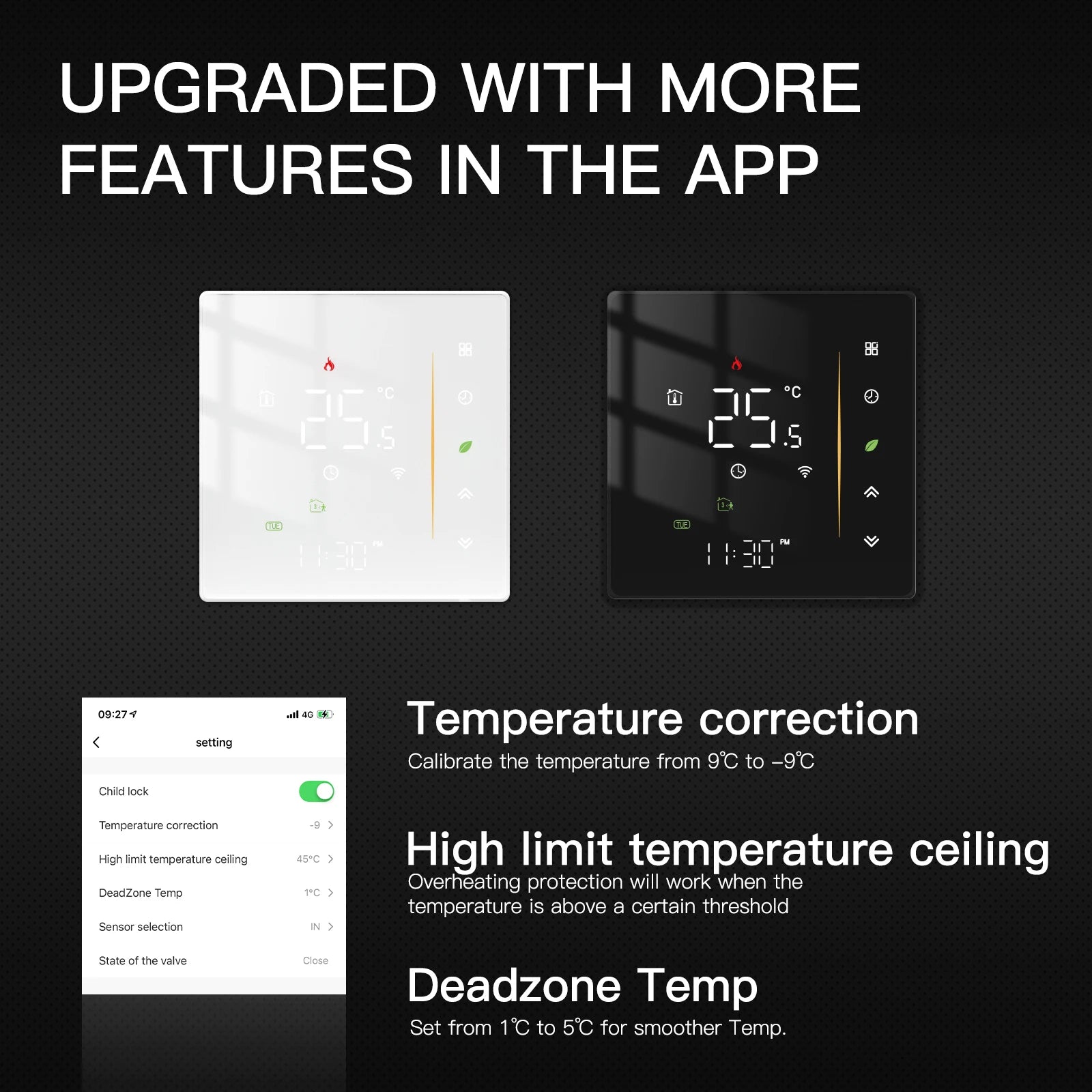 Moes Zigbee Thermostat Room Temperature Controller of Water/Electric Floor Heating Gas Boiler Humidity Tuya Work with Alex 5A16A - ALPENZO