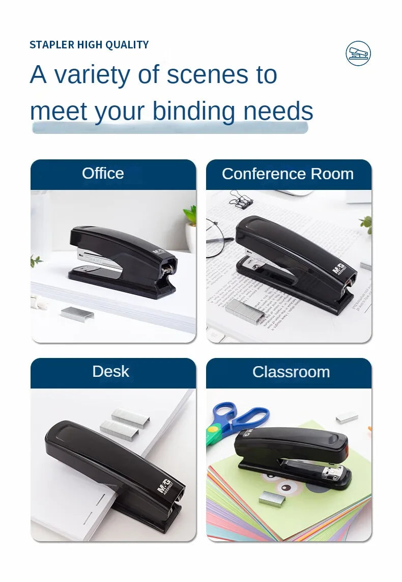 M&G Dual Mode Stapler Business Metal Durable Stapler #12 Office Supplies Single Pack Black/Gray Fits 24/6 & 26/6 Nail Patterns ALPENZO