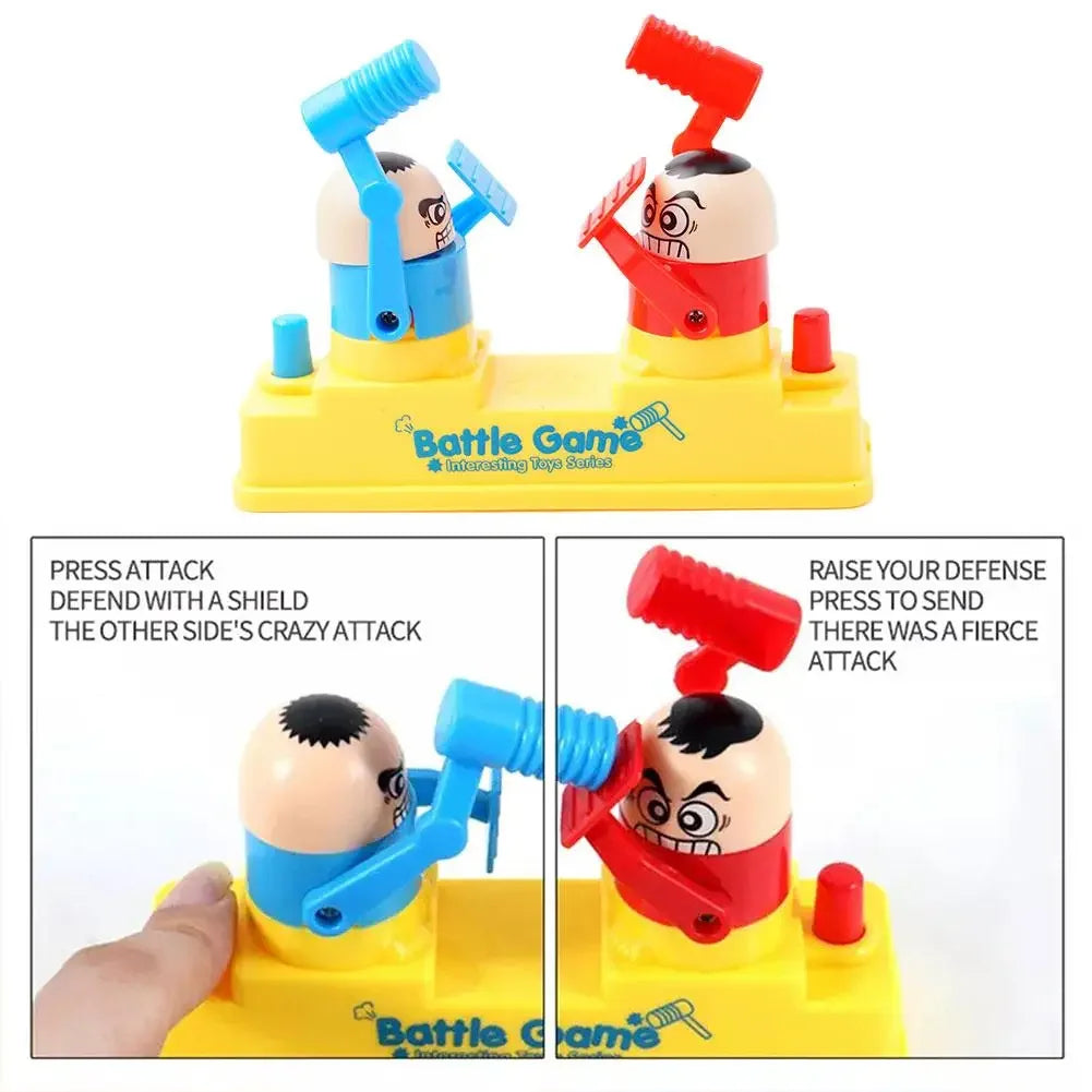 Mini Children's Head Knocking Little Man Fighting Red and Blue Attack and Defense Twin Parent Child Finger Fighting Game Machine ALPENZO