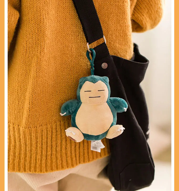Clearance_Original Pokemon Plush Keychain Cartoon Toys Pikachu Charmander Psyduck Squirtle Snorlax Wobbuffet Doll Kids Kawai Toy ALPENZO