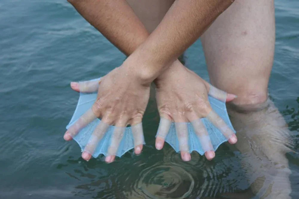 Silicone Swimming Fins Flipper Men Women Child Swim Pool Sport Professional Training Finger Hand Webbed Gloves Paddles Equipment